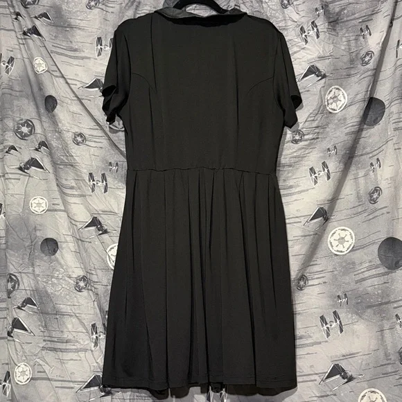 KILLSTAR MALICE FAUX LEATHER COLLARED SKATER DRESS SZ XL - Picture 9 of 9